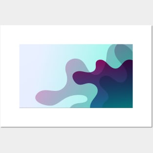 Abstract floral gradient pattern Posters and Art